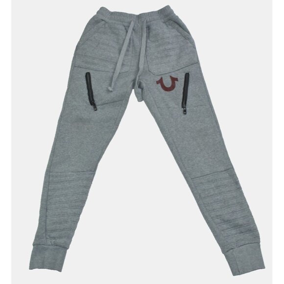 True Religion Classic Men's Jogger Size S Gray Logo Slim Fit Sweatpants -Flaws- - Picture 1 of 13